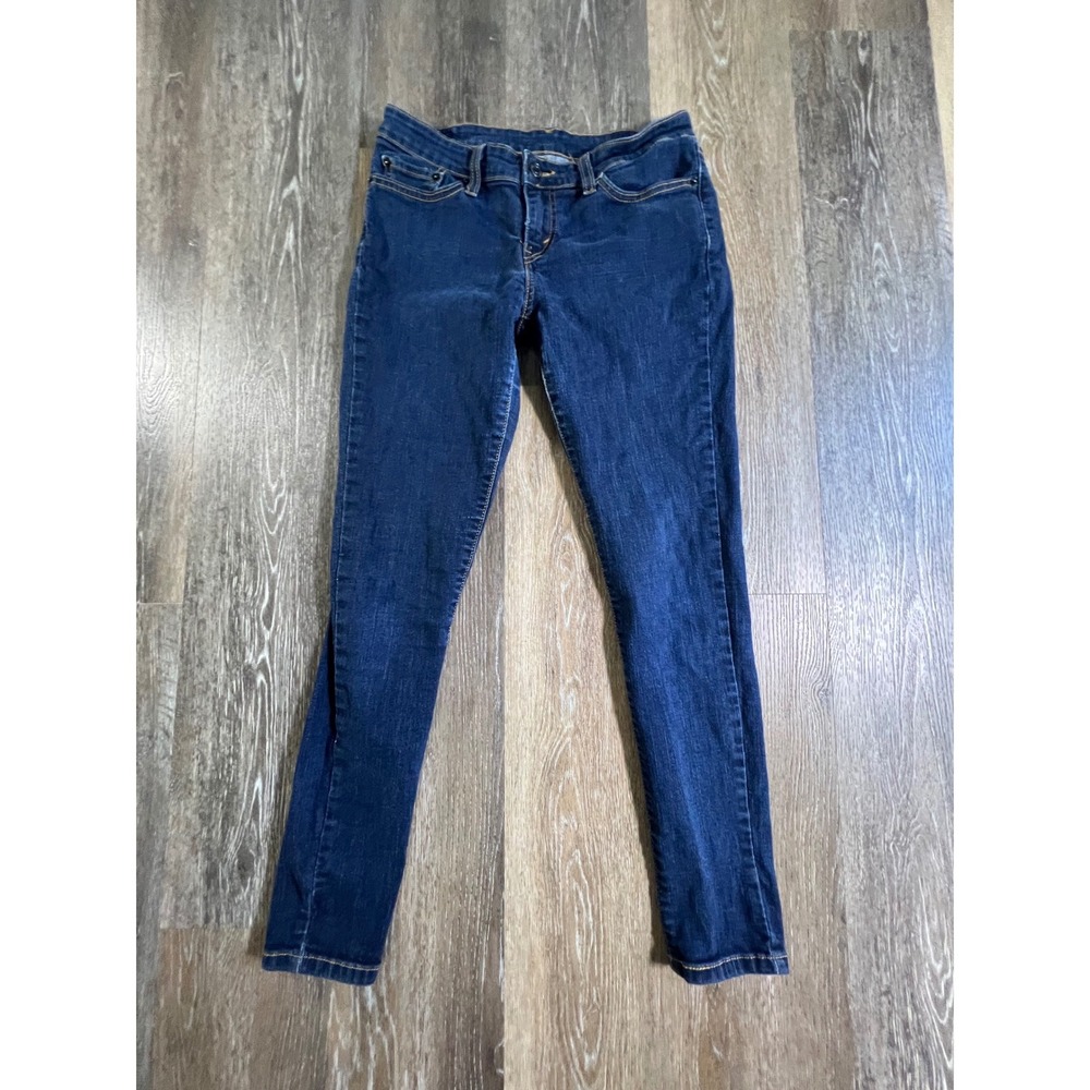 Levi Strauss Signature Skinny Jeans Womens 11M Dark Wash Stretch Denim 4995